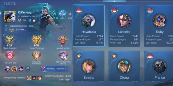 AKUN MURAH SKIN DAN WINRATE GG