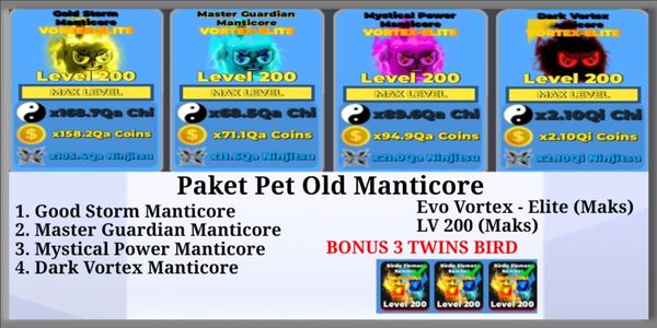 Paquete de mascotas Old Manticore - Ninja Legends