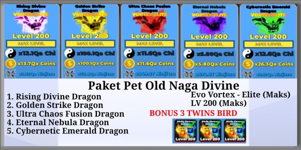 Paquete de mascotas Old Naga Divine - Ninja Legends