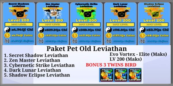 Paquete de mascotas Old Leviathan - Ninja Legends