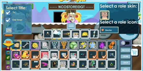 Growtopia Account Dr Title + Old Timer Title + Digger Spade + Anime Action Hair + Mercy Wings + Role Surgery Max + Ancestral Orb Of time + ncostoreidgt