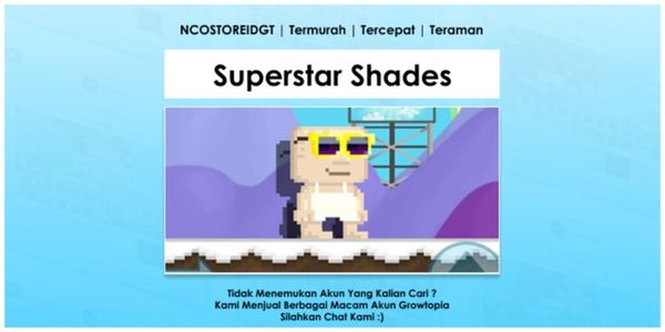 Cheapest Growtopia Superstar Shades Account + NCOSTOREIDGT