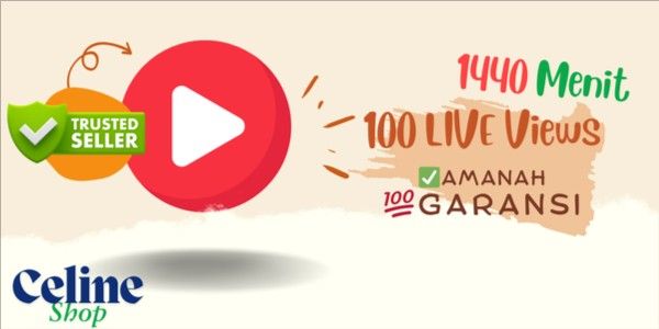 100 Youtube Live Stream Views (1440 Menit) Natural HIGH QUALITY