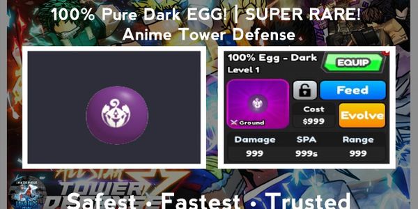 Buy Item 100% PURE DARK EGG | All Star Tower Defense RBL 2639381 | itemku