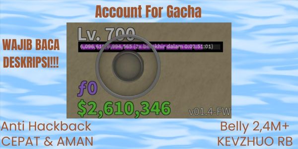 Buy Account AKUN BLOXFRUIT LEVEL 700+ (2M BELLY),FOR GACHA Blox Fruits ...