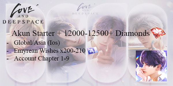 [Global/Asia/Ios] บัญชีเริ่มต้น + เพชร 12000-12500+ + Emyrean Wishes x200-210