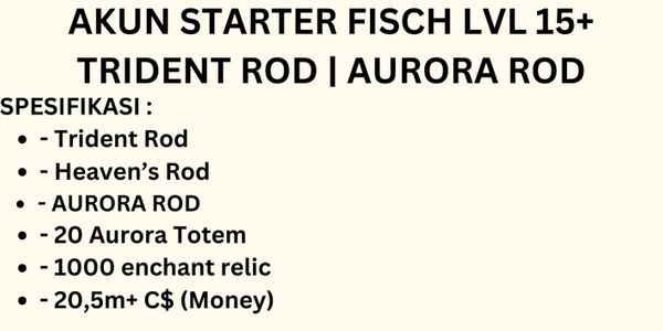 AKUN STARTER LVL 15 ROD OF THE DEPTH