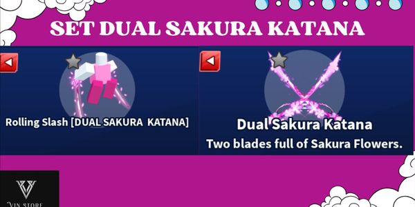 Dual Sakura Katana set