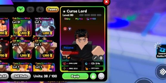 Curse Overlord (Sukuna) Double Trait Requiem 2 + Brawler Perfect Stats
