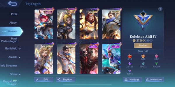 ML HERO ACCOUNT 88 SKIN 146 ALL UNBUND FREE SQUAD
