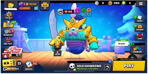 CHEAPEST COOL SKINS | 35K Trophy | 85/87 Brawlers | 17 Max Brawlers (11 Hypercharged Brawlers) | 11 Legendary Brawlers | 123 Skins | 3400 COINS | 35124 HT