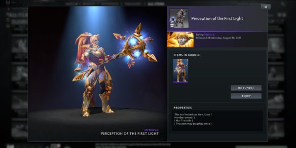 Perception of the First Light (Dawnbreaker Set Aghanim's 2021 Collector's Cache)