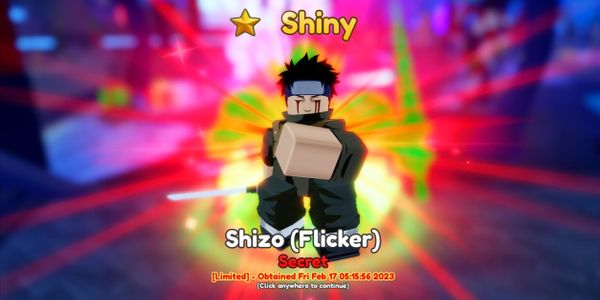 Beli Item Shiny Shizo (Flicker) Secret Evo - Anime Adventures RBL ...