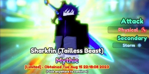 Sharkfin (Tailless Beast) / Kizume Evo Good Stats | Unit Mythic Limited Anime Adventures-AA