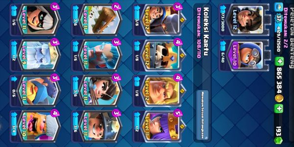 Beli Akun TERBARU AKUN CLASH ROYALE MANTAPPP ARENA 17 KOLEKSI