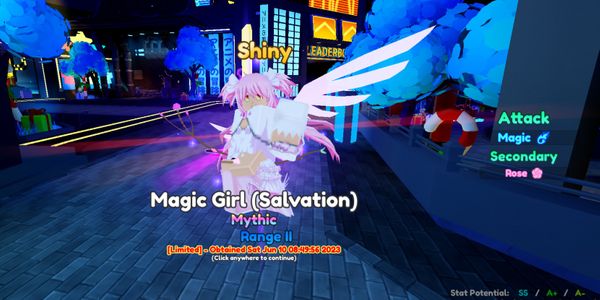 Shiny Madoka Evo/MagicGirl (Salvation) Evo, LIMITED UNITS STAT SS/A+/A-