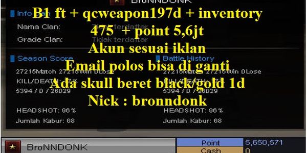 Star 1+inven 475+skull b/g beret 1d+point 5.6 million+plain email