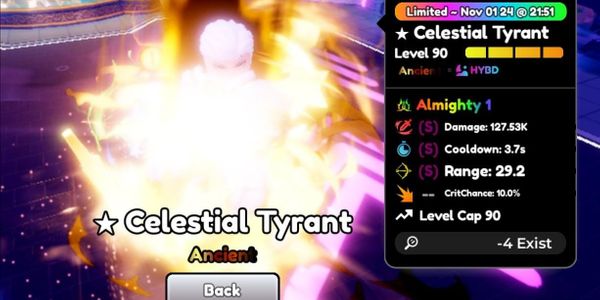 Celestial Tyrant Almighty SSS Max Tree LB | Anime Defenders