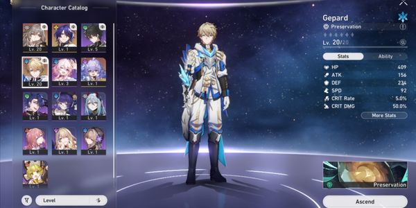 Starter HSR Gepard + Dr Ratio + Bailu