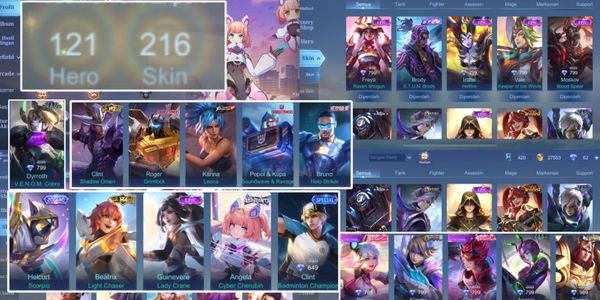 ML EMBLEM MAX, EX GLORY, ASPIRANTS ANGELA, RECALL TAS TAS, M2 CLINT, M4 BEATRIX, EPIC FANNY, CLAUDE, NO MINUS
