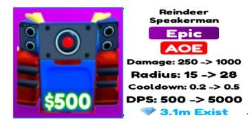 (Epic) Reindeer Speakerman - Toilet Tower Defense