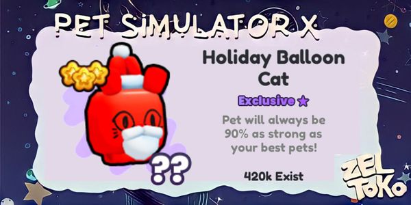 Holiday Balloon Cat