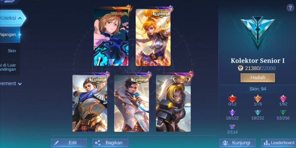 ML account Melissa jjk, 3 lightborn, 1 collector