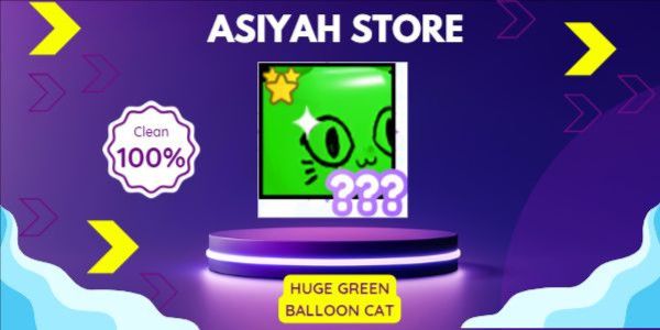 Huge Green Balloon Cat