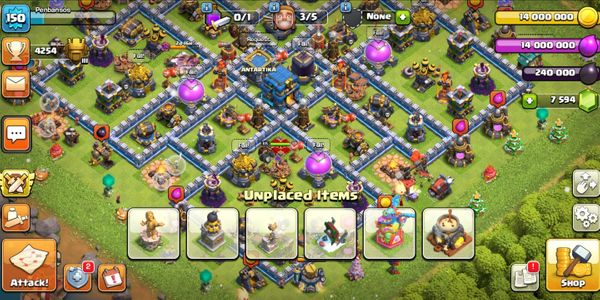 TH 12 Gems 7,600+, Building All Max