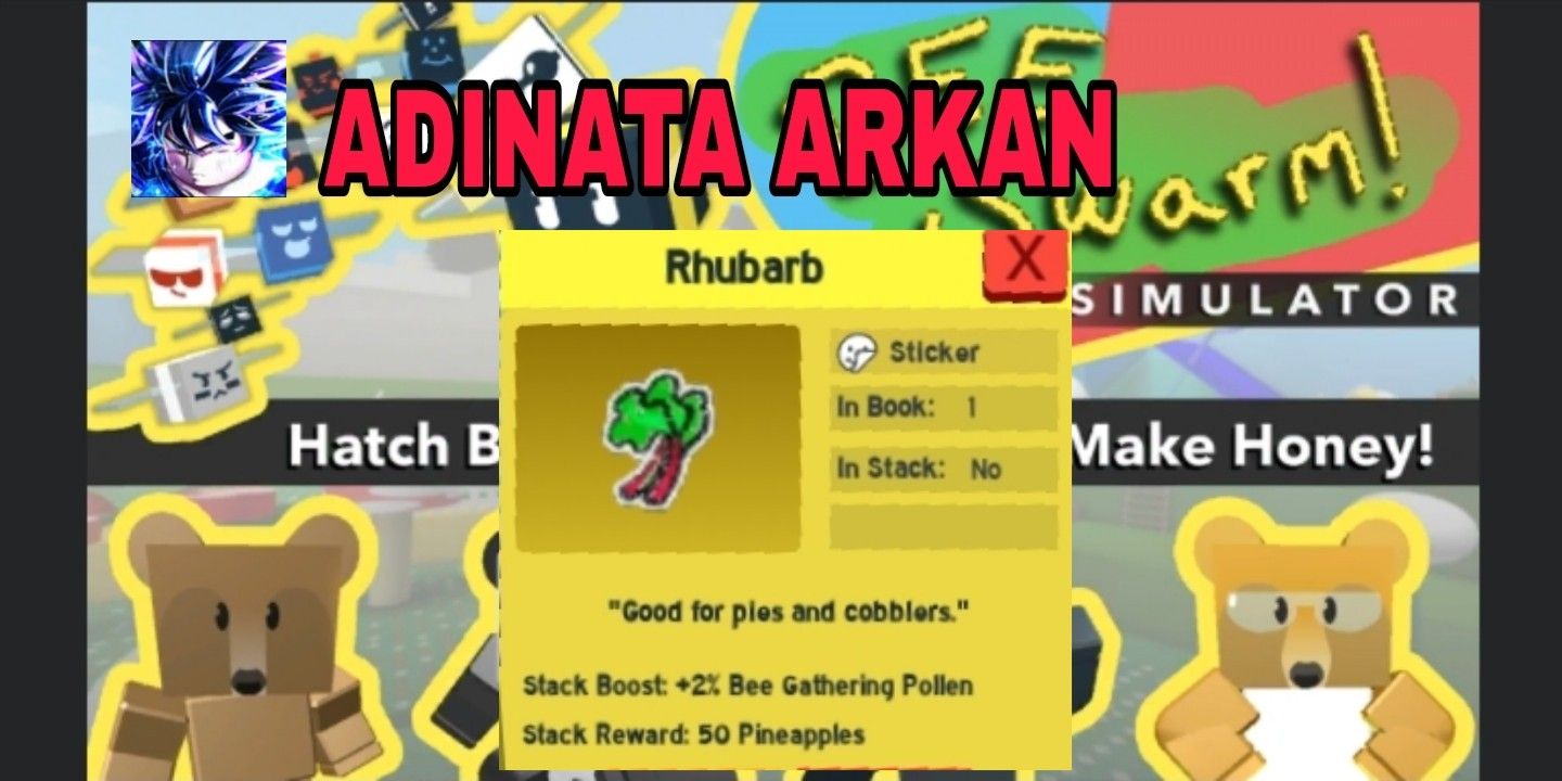 Beli Item Rhubarb - Bee Swarm Simulator Roblox Terlengkap dan Termurah
