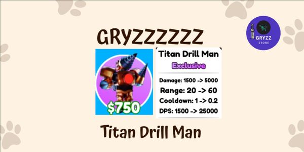 ( Exclusive ) Titan Drill Man - Toilet Tower Defense