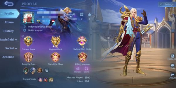 CHEAP SULTAN ACCOUNT SMURF EPIC LIMIT LANCE ROYAL MATADOR EPIC LIMIT ROGER ALICE M5 YUZHONG OTHER SKIN CEK SS DESCRIPTION