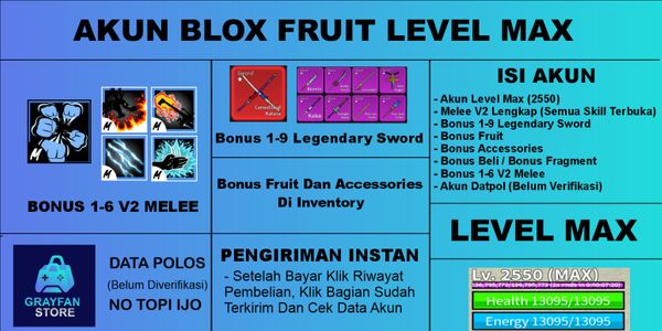 Blox Fruit Account [MAX LEVEL] [Datpol] [Not Verified]