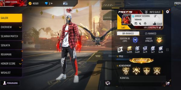 AKUN FREE FIRE MURAH VAULT OTW 300 SENJATA 275 EMOTE RAMAII