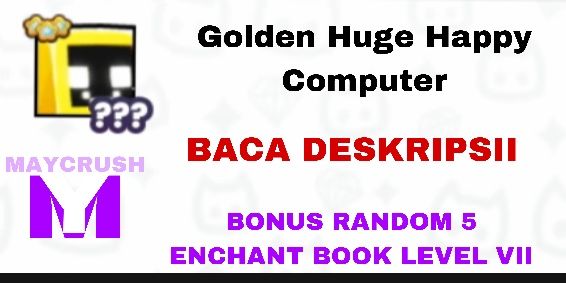 Golden Huge Happy Computer