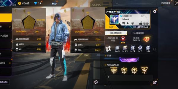 AKUN FF SULTAN MURAH KD 5+ LIKE PROFIL OTW 50RIBU AK DRACO OTW MAX VAULT DAN SENJATA SIAP TEMPUR
