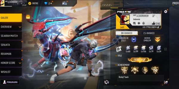 AKUN FREE FIRE MURAH VAULT 275 SENJATA 267 SG2 ON MAMBA