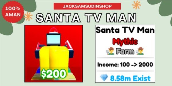 Santa TV Man - Toilet Tower Defense