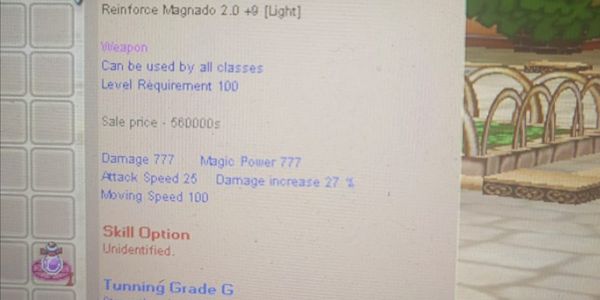 Reinforce Magnado +9 Tunning G STR X2 Weapon Range All Job Move Speed ​​+100