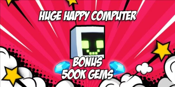 Huge happy computer