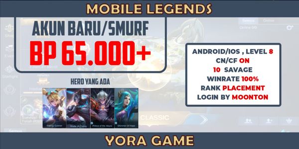 Akun Smurf 65k BP Free Hero Premium