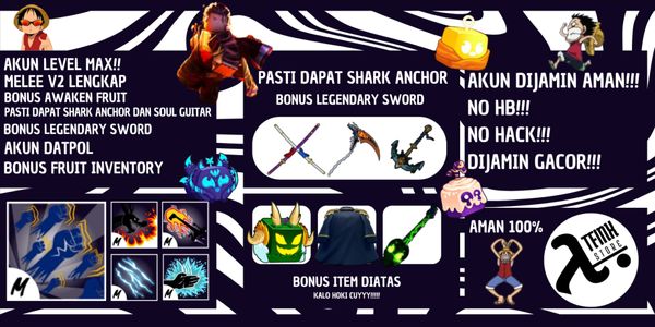 Blox Fruit GodHuman Account + Shark Anchor + Soul Guitar