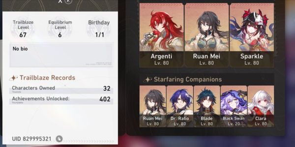 Argenti/RuanMei/Ratio/Clara Sign + Aventurine/Luocha/Blade/Blackswan/Sparkle