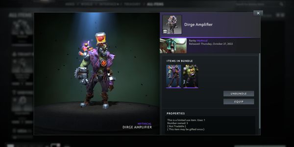 Dirge Amplifier (Undying Set) Collector Cache TI11