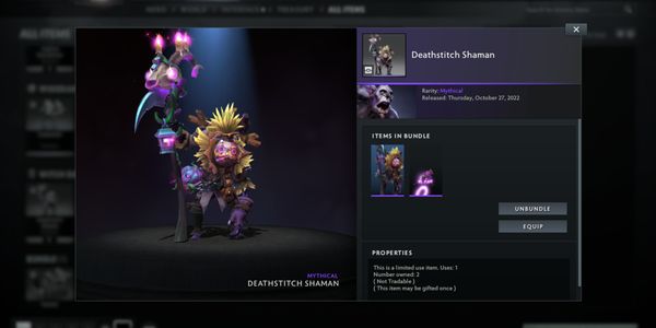 Deathstitch Shaman (Witch Doctor Set) Collector Cache TI11