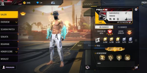 AKUN FREE FIRE MURAH SET KEREN VAULT 146 SENJATA 228 SG2 ON MAMBA