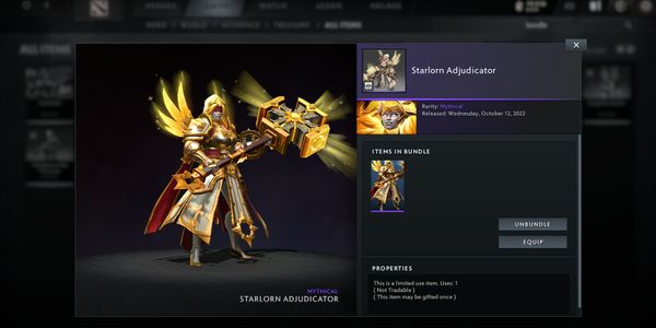 Starlorn Adjudicator - ชุดบันเดิล Dawnbreaker Set Collector Cache Diretide 2022