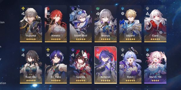 Asia HSR Account (Lv 65) Acheron (Sign) + Ruan Mei E1 + Silver Wolf+ Robin + Ratio + Bronya + Himeko + Gepard E1 + Clara