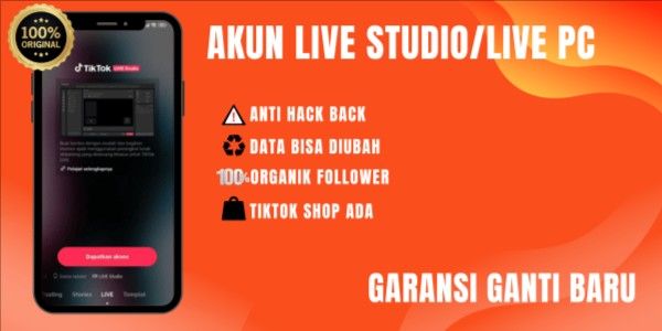 Tiktok Live Studio Account / Can Live on PC Cheapest Price
