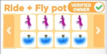 Buy Item Ride + Fly Potions - Adopt Me Roblox 2787454 | itemku